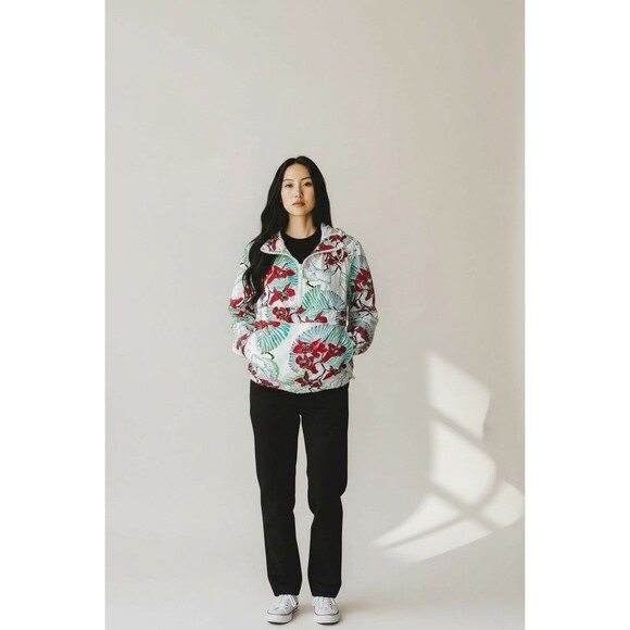 Levi's Jackets & Blazers - Levi’s Women Floral Windbreaker Rain Pullover L VSCO Preppy Gorpcore 90’s Retro